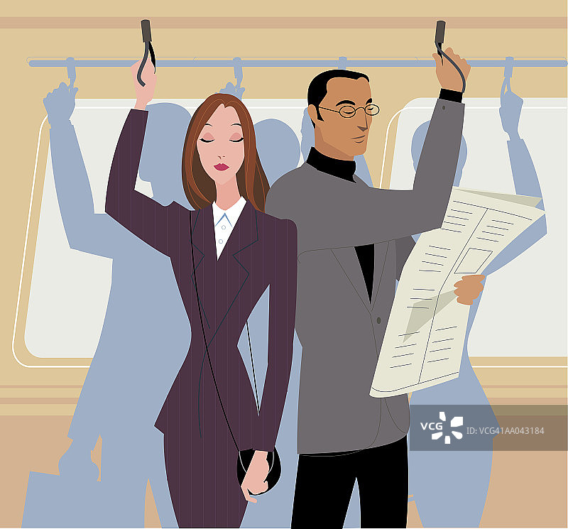 在火车上的人群图片素材