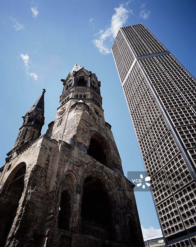 德国柏林：威廉皇帝和弗里德里希皇帝教堂外观图片素材