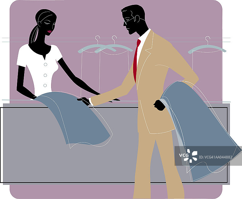 在干洗店的男人图片素材