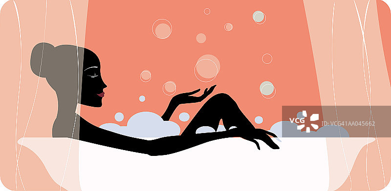 女人在洗澡图片素材