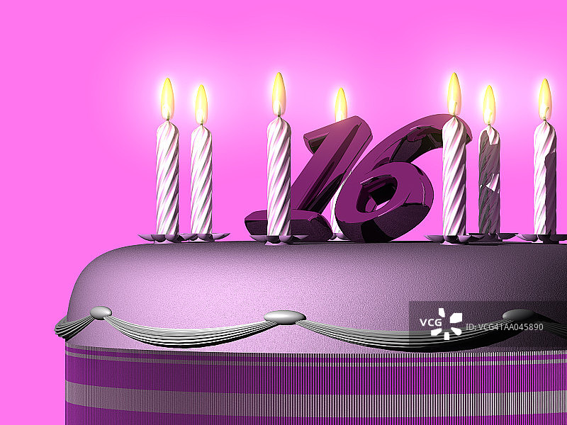 16岁生日蛋糕图片素材