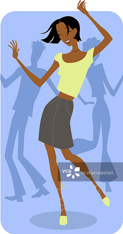 跳舞的少女图片素材