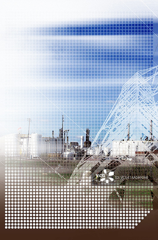 发电厂（数字合成图）图片素材