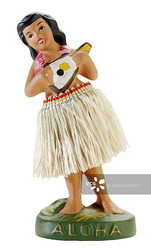 跳草裙舞的女孩图片素材