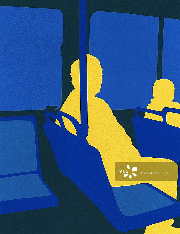 乘坐巴士的乘客图片素材