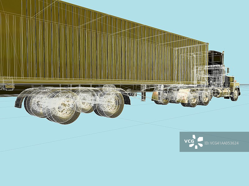 货运卡车侧视图图片素材