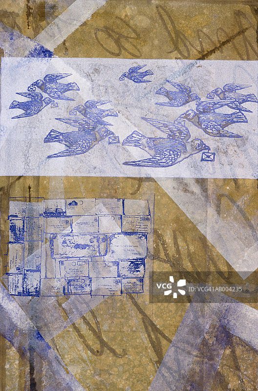 携带邮件的信鸽图片素材