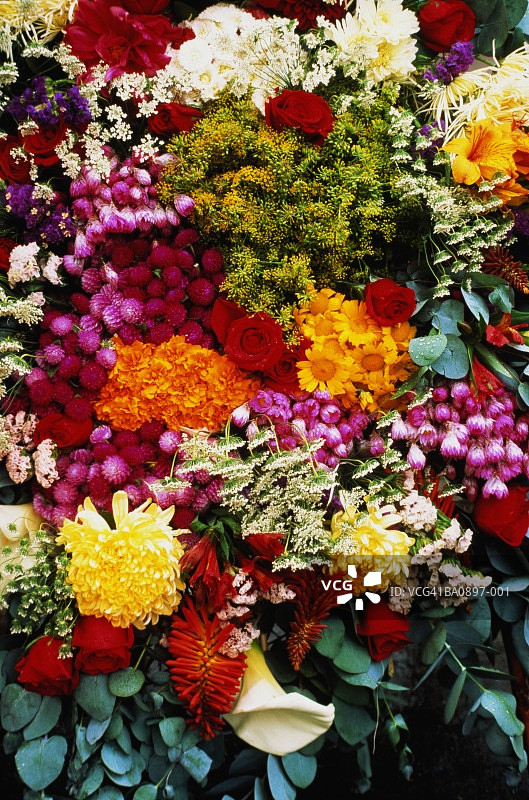 麦德林鲜花节：花农巡游图片素材