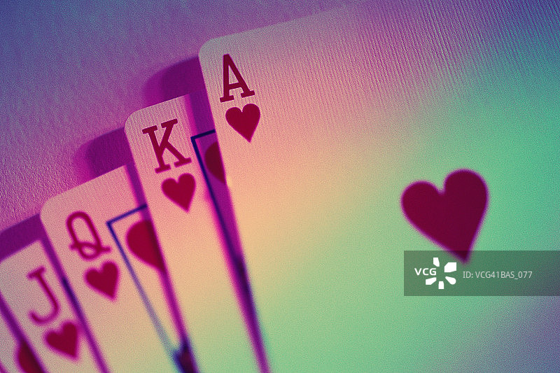 纸牌：同花大顺图片素材