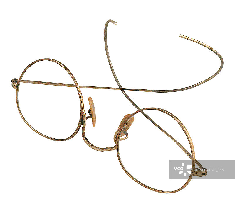 金属框复古眼镜图片素材