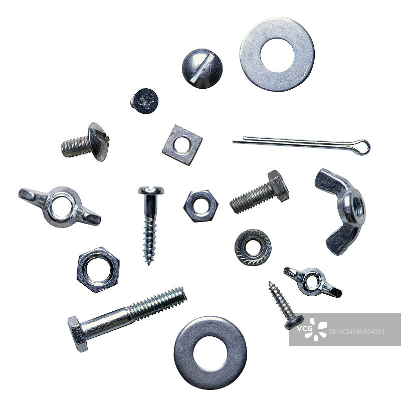 螺丝钉、螺母和螺栓图片素材