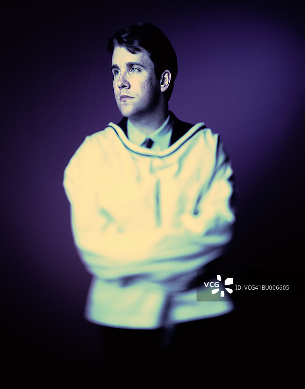 穿着紧身衣的商人图片素材