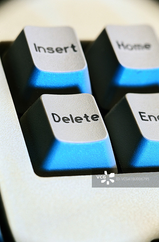 电脑键盘上的Insert和Delete键图片素材