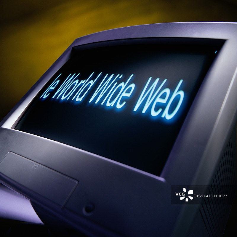 电脑显示器上的万维网图片素材