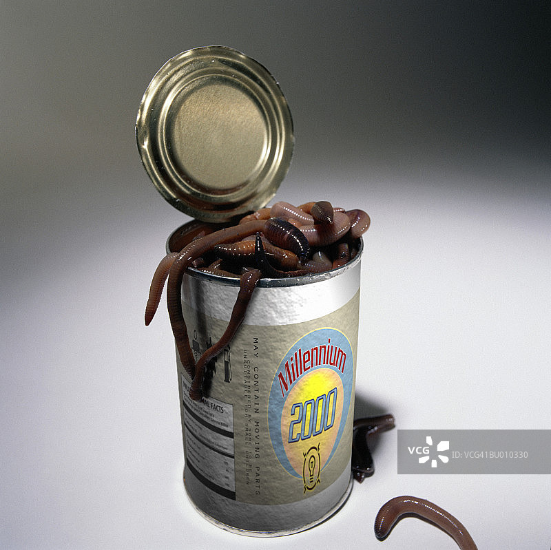 千禧虫罐头图片素材