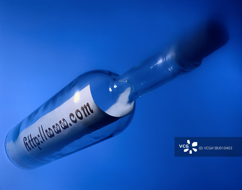 瓶子里的万维网图片素材