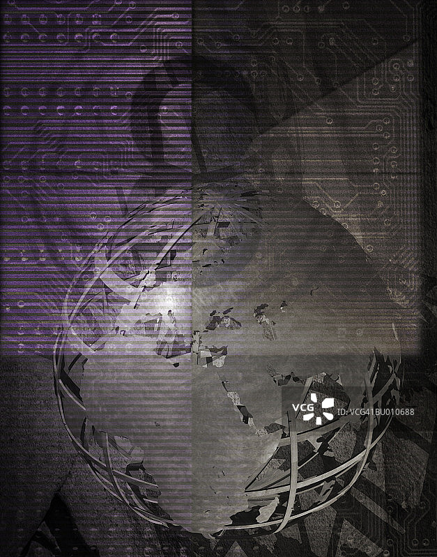 显示数字8的全球倒计时图片素材