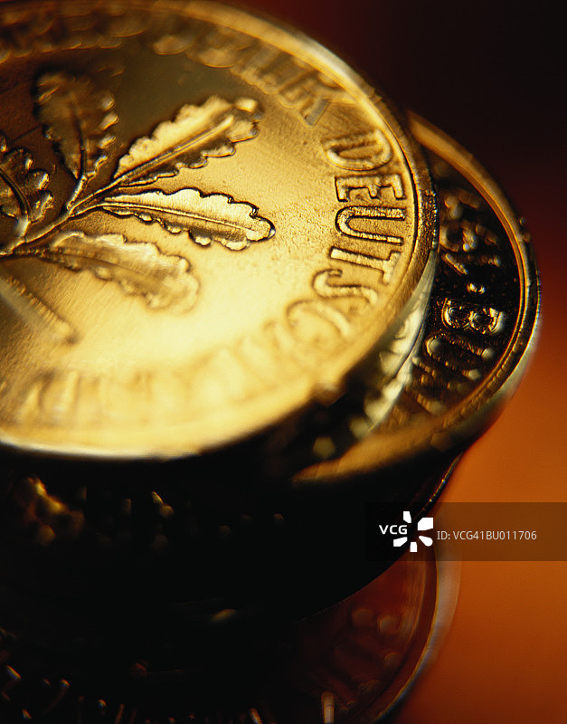 德国硬币的细节图片素材