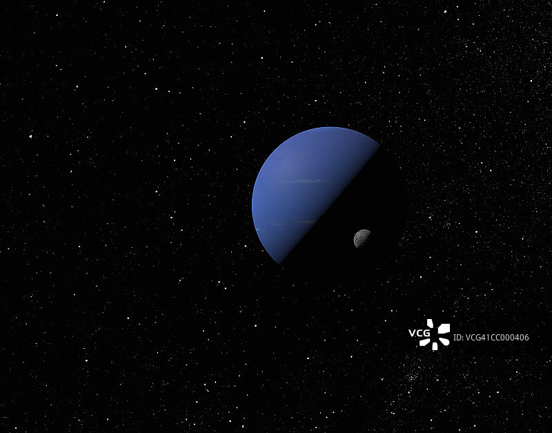 木星及其卫星海卫一插画图片素材