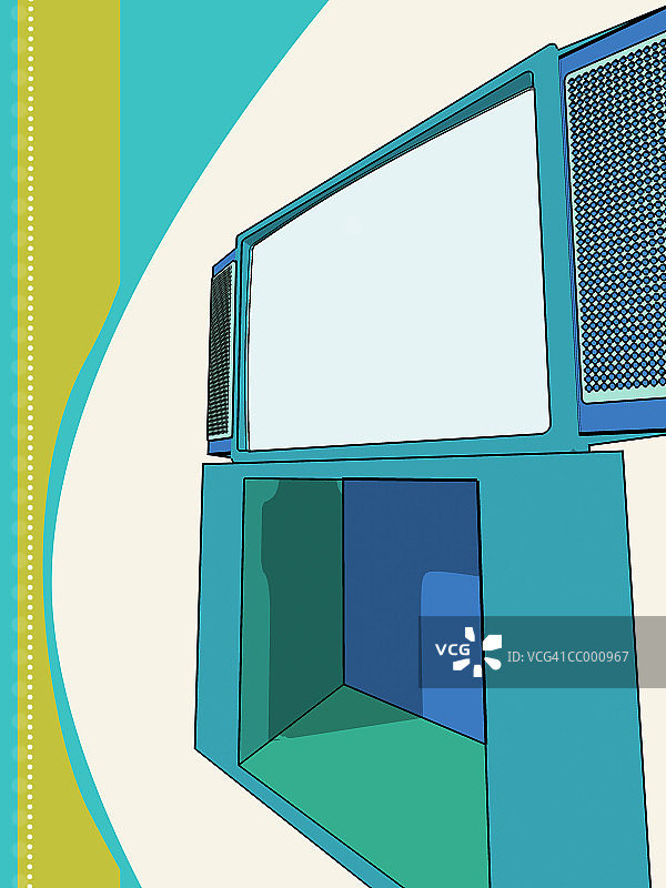 风格化的电视娱乐中心图片素材