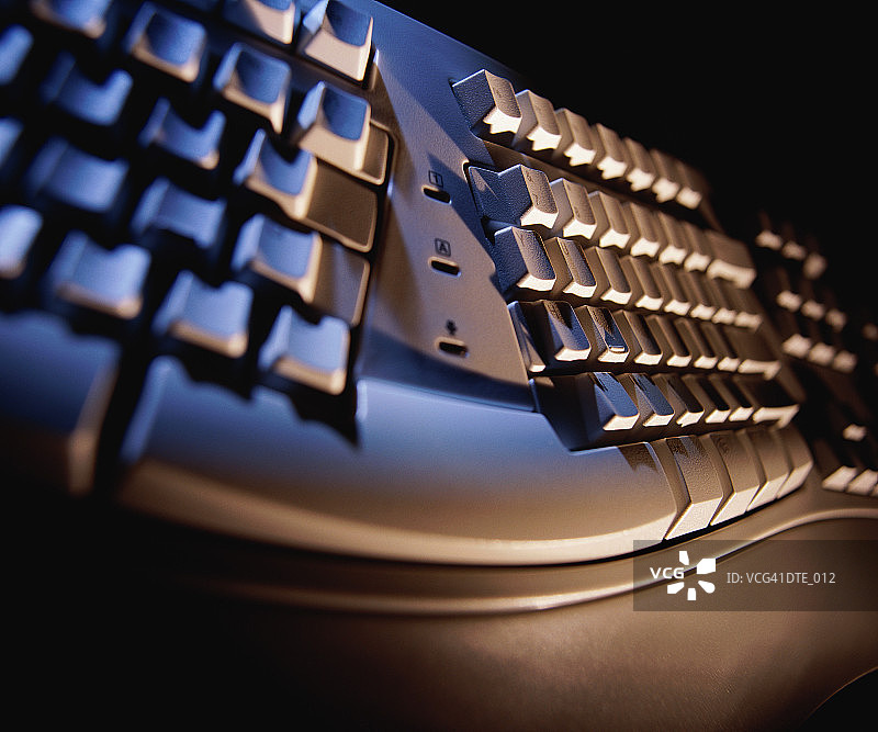 符合人体工程学的电脑键盘图片素材