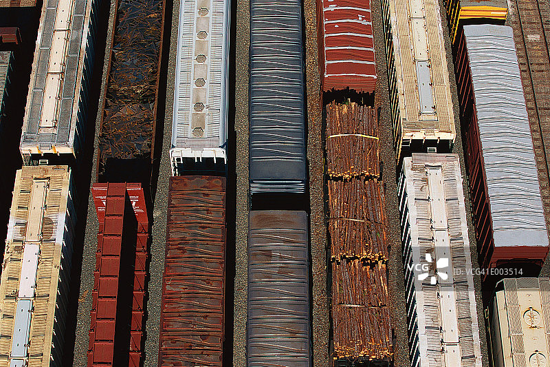 货运车厢的俯视图图片素材