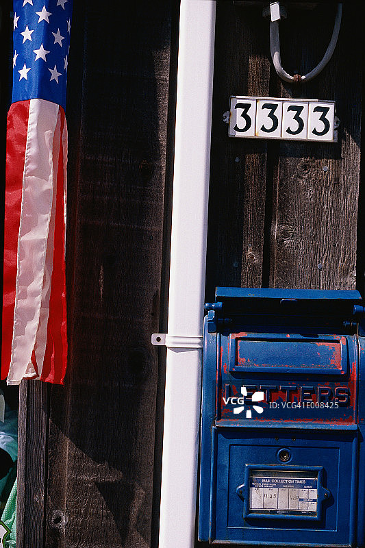 带邮箱和风向标的邮局图片素材
