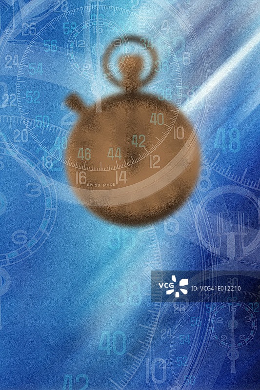 叠加的时钟图像图片素材