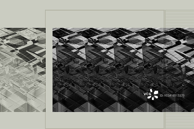 橄榄色背景上的灰色抽象图形图片素材