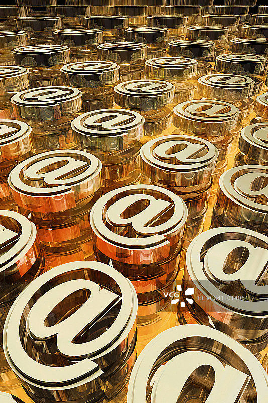 成排的@符号图片素材