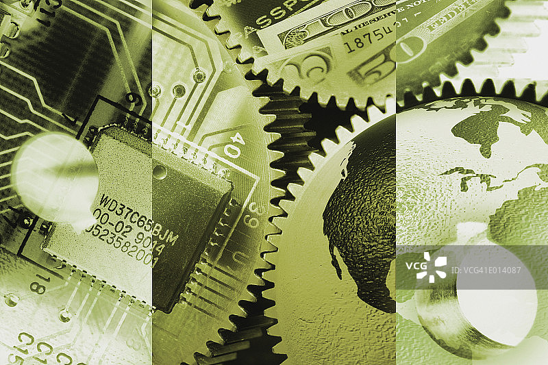 全球商业的齿轮研磨图片素材