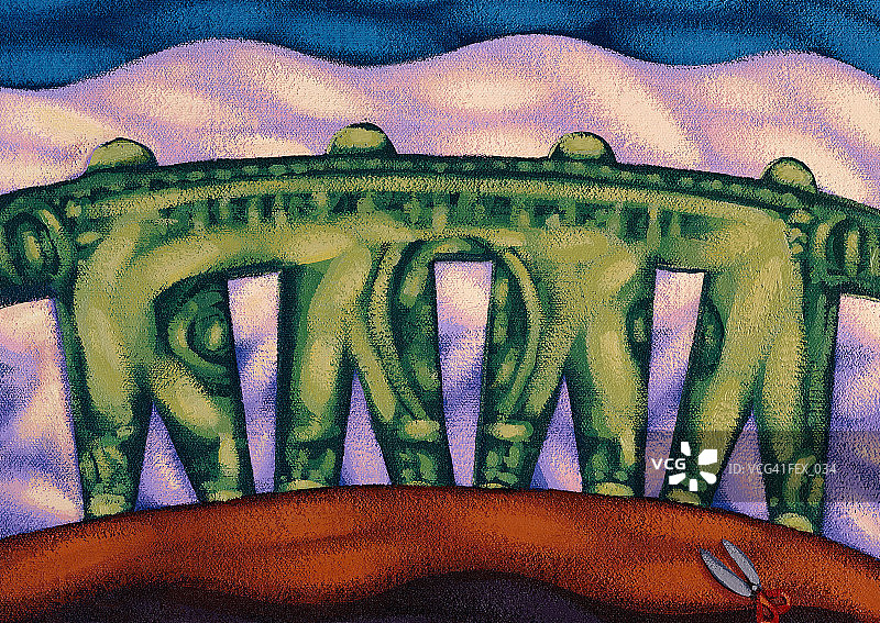 用纸币剪出的一排纸娃娃图片素材