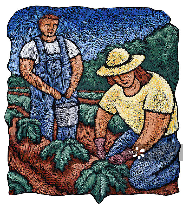 男人和女人园艺图片素材