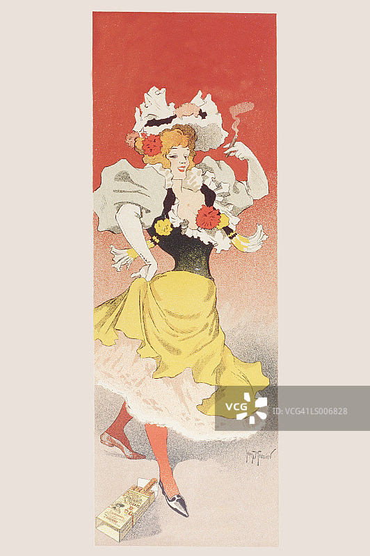 吸雪茄的女人图片素材