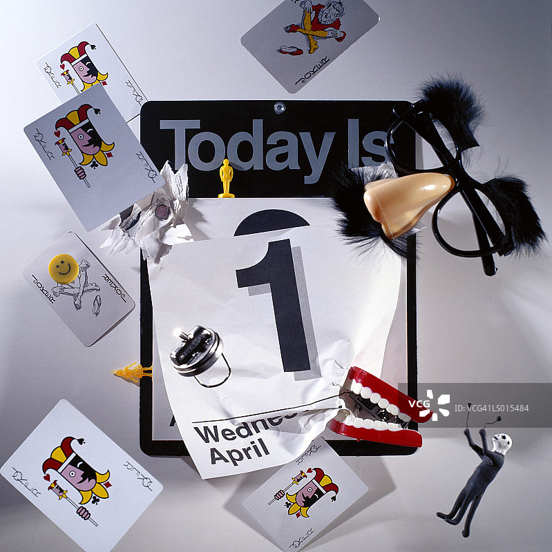 愚人节日历图片素材