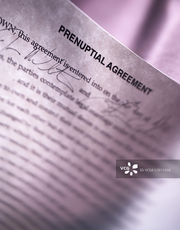 婚前协议图片素材