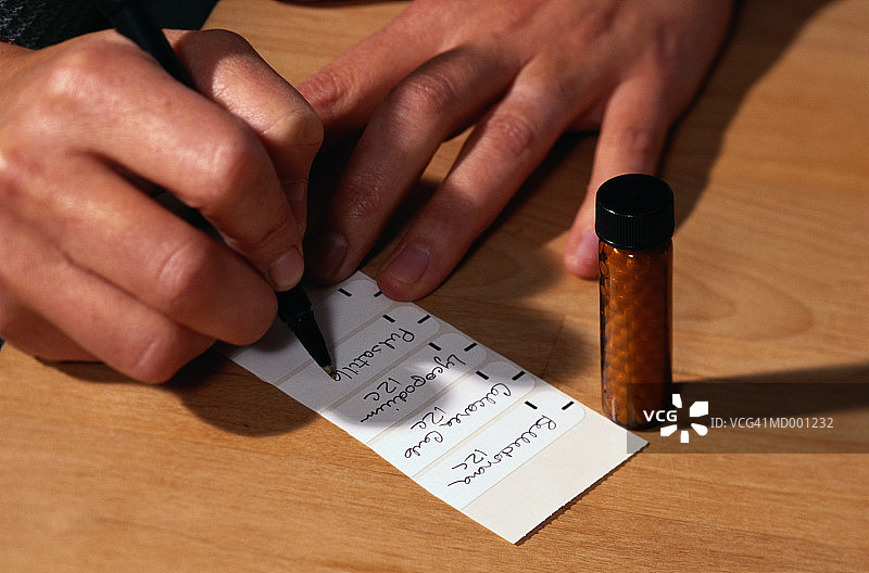 顺势疗法药物标签图片素材