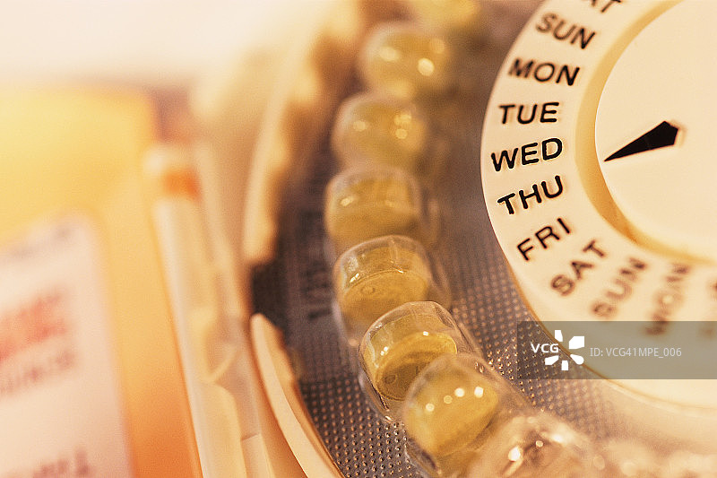 避孕药分配器图片素材