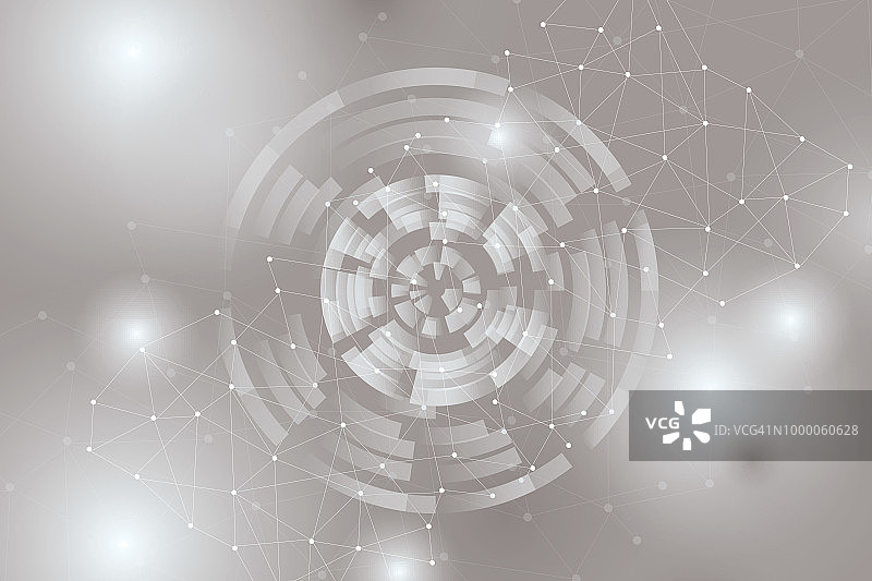 多边形几何网络连接概念背景图片素材