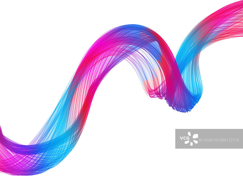 白色背景上的彩虹丝带图片素材