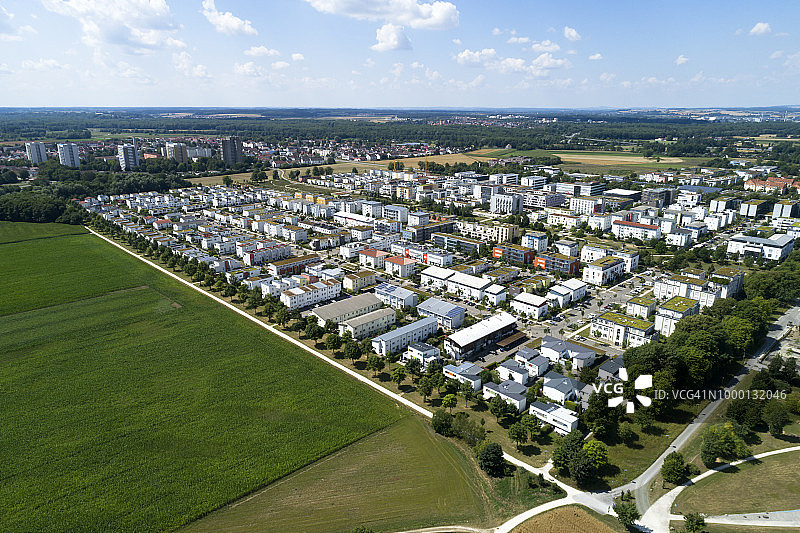 新建住宅区航拍图片素材