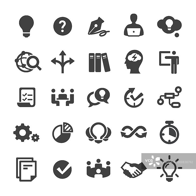 创意工作流程图标系列图片素材