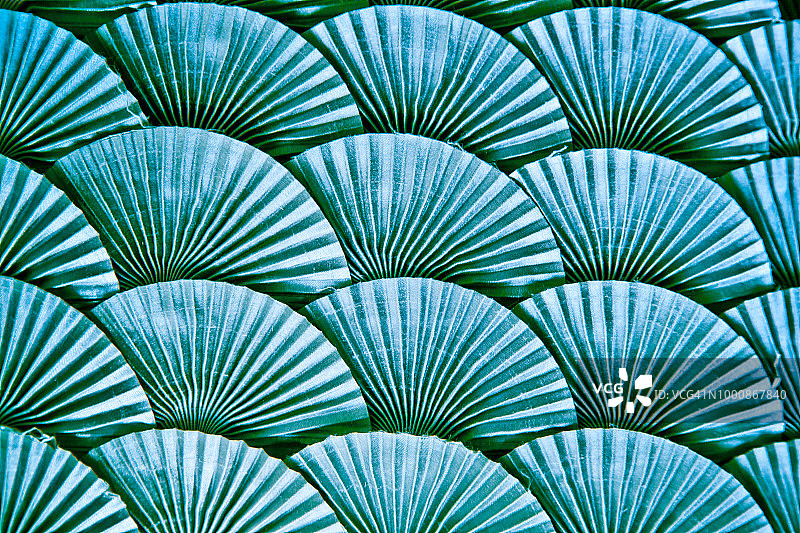 青色扇形图案图片素材