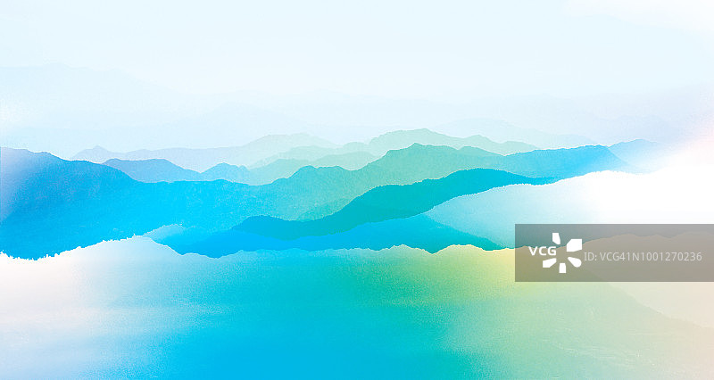 背景抽象朦胧的山脉彩色壁纸数字艺术渐变蜡笔戏剧性的背景图片素材