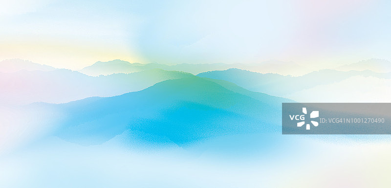 背景抽象朦胧的山脉彩色壁纸数字艺术渐变蜡笔戏剧性的背景图片素材