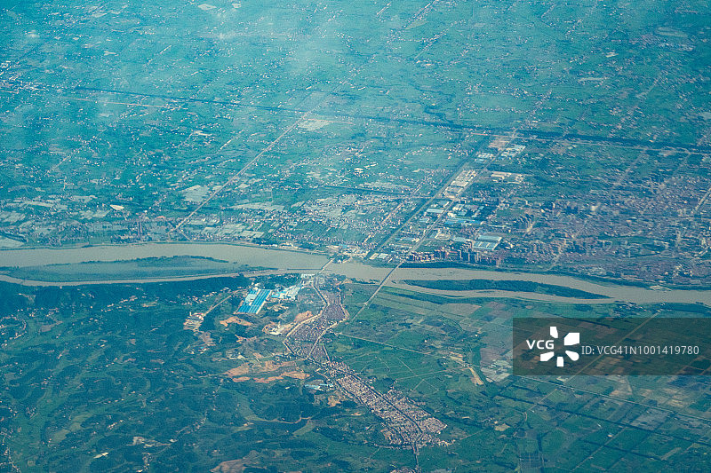 中国湖南省澧县航拍日景图片素材