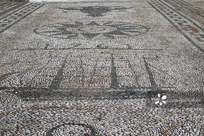 斯佩采斯的石制人行道（航海图案）图片素材