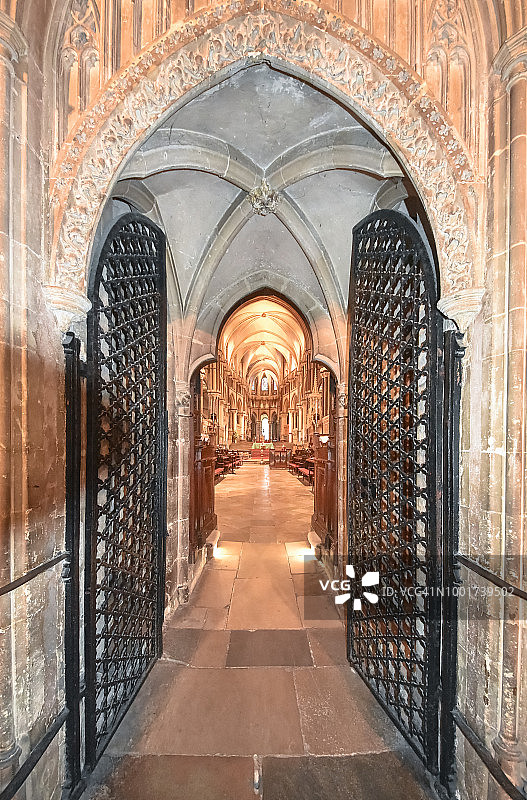 英国肯特郡坎特伯雷大教堂的艺术景观图片素材