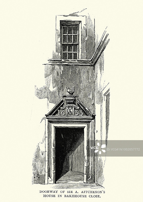 阿奇博尔德·艾奇逊爵士住宅的门廊（爱丁堡烘烤坊）图片素材