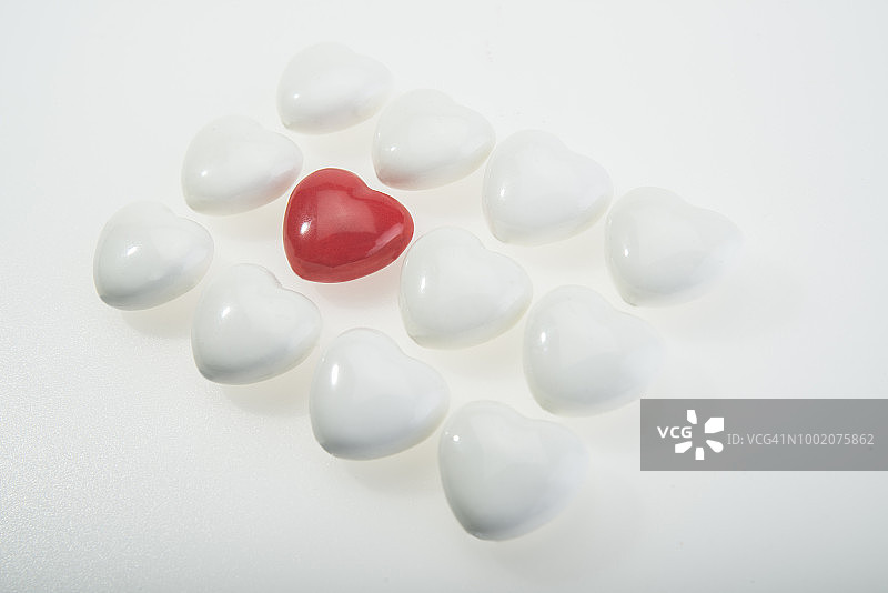 红白爱心图案图片素材